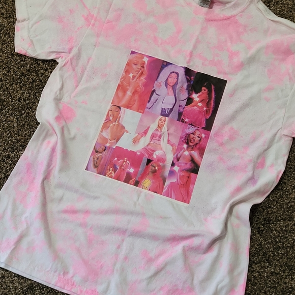 Female Rapper Tie Dye, Color Splatter Custom Tshirt - Medium - Picture 5 of 6